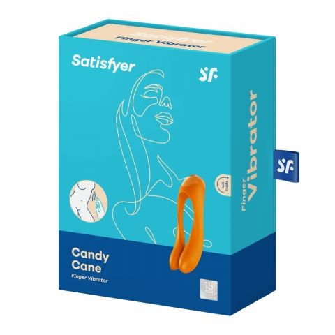 Универсальный пальчиковый вибратор «Candy Cane» от «Satisfyer»  Универсальный пальчиковый вибратор «Candy Cane» от «Satisfyer»