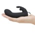 Черный вибратор с клиторальным отростком Greedy Girl Mini Rabbit Vibrator (12,7 см)