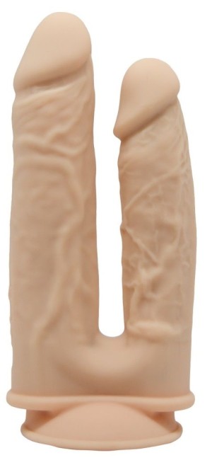 Двойной реалистичный вибратор с пультом ДУ «Model 1» от «SILEXD» (17,5; 19,5 см.)