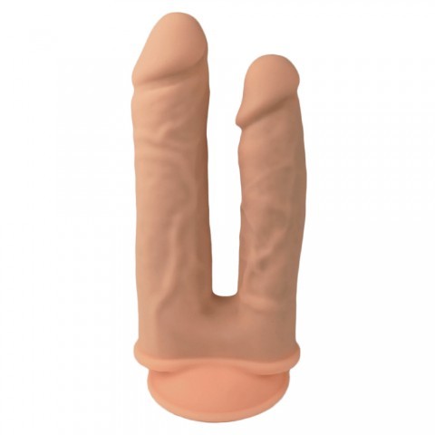 Двойной реалистичный вибратор с пультом ДУ «Model 1» от «SILEXD» (17,5; 19,5 см.)