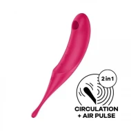 Вибратор с воздушной стимуляцией клитора «Twirling Pro» от «Satisfyer» (красный)