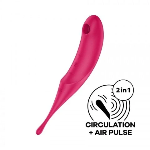 Вибратор с воздушной стимуляцией клитора «Twirling Pro» от «Satisfyer» (красный) Вибратор с воздушной стимуляцией клитора «Twirling Pro» от «Satisfyer» (красный)