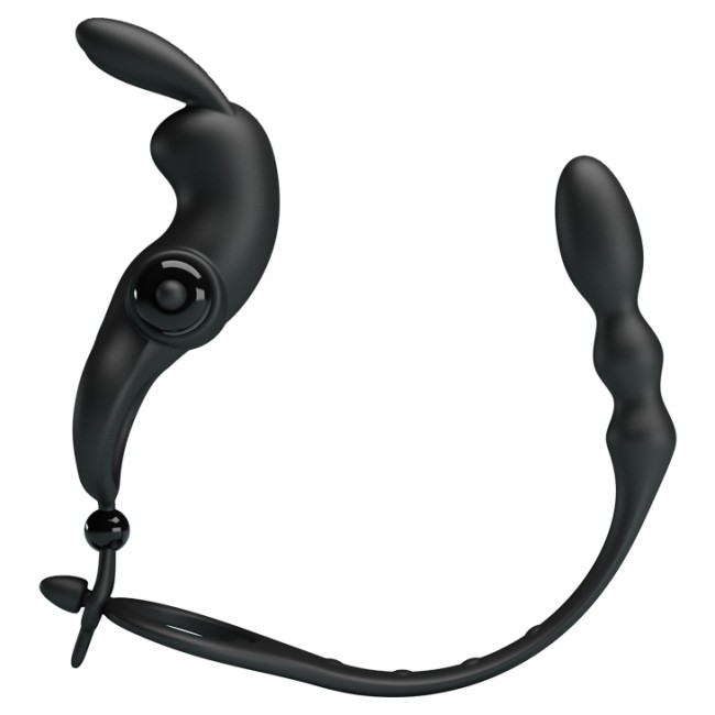 Эрекционное кольцо + анальная цепочка «Penis Sleeve V»