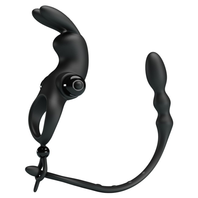 Эрекционное кольцо + анальная цепочка «Penis Sleeve V»