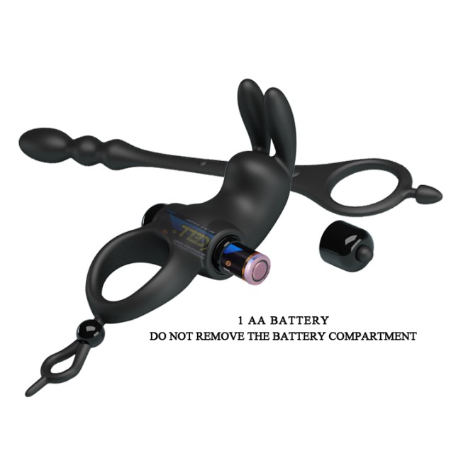 Эрекционное кольцо + анальная цепочка «Penis Sleeve V»