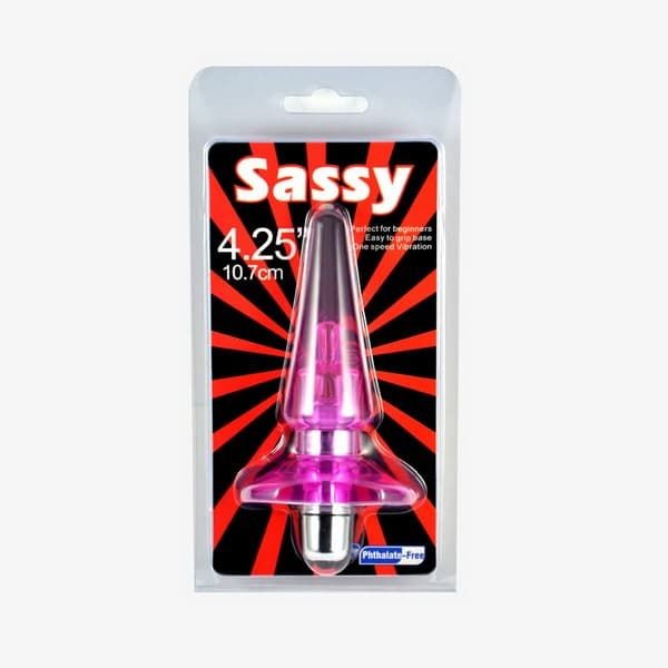 Анальная пробка с вибрацией Sassy (9 см) Анальная пробка с вибрацией Sassy (9 см)