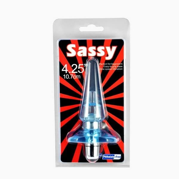 Анальная пробка с вибрацией Sassy (9 см) Анальная пробка с вибрацией Sassy (9 см)
