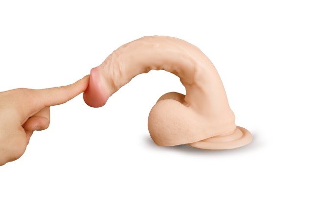 Большой фаллоимитатор-реалистик с присоскй (19 см)