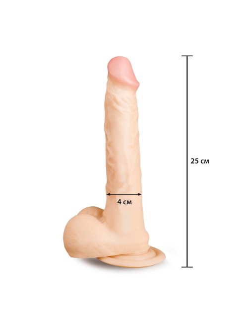 Большой фаллоимитатор-реалистик с присоскй (19 см)