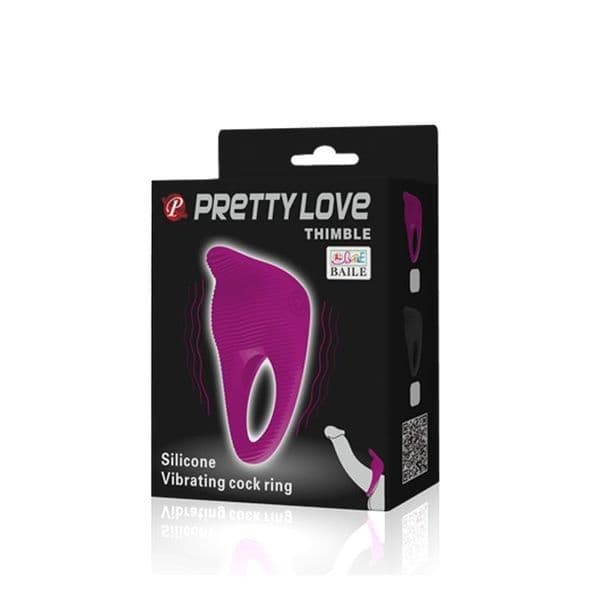 Эрекционное кольцо со стимулятором клитора Pretty Love Thimble Эрекционное кольцо со стимулятором клитора Pretty Love Thimble