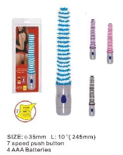 Вибратор латексный с пупырышками