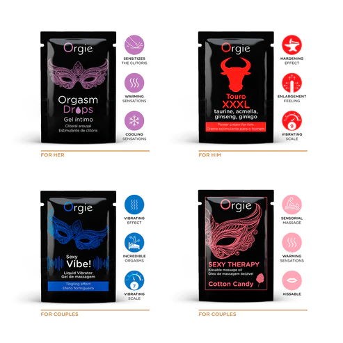 Эротический набор «THE PLAY SET - SACHETS» от «Orgie» Эротический набор «THE PLAY SET - SACHETS» от «Orgie»