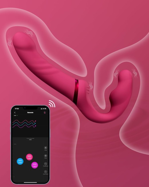 Безремневой страпон с вибрацией «Lapis» от «Lovense» 