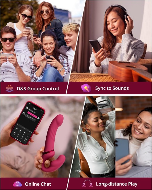 Безремневой страпон с вибрацией «Lapis» от «Lovense» 