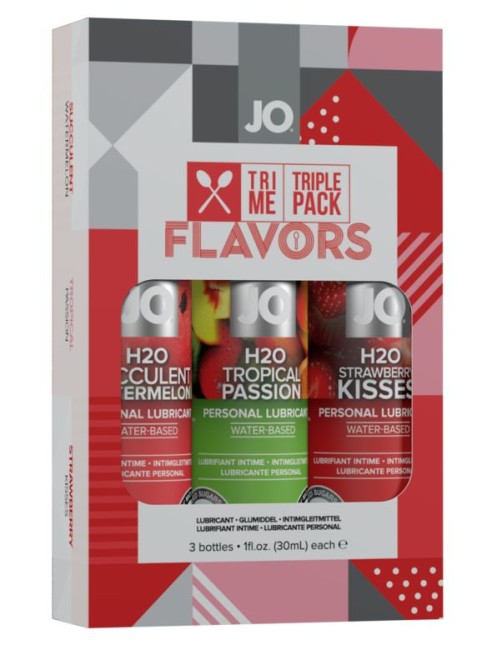 Подарочный набор ароматизированных лубрикантов «Tri-Me Triple Pack Flavors» от «System JO» 30 ML Подарочный набор ароматизированных лубрикантов «Tri-Me Triple Pack Flavors» от «System JO» 30 ML