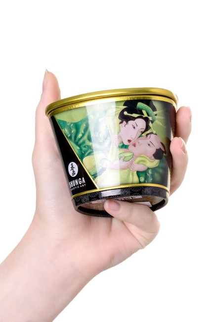 Ароматизированная массажная свеча Зелёный чай Massage Candle Green Tea (Shunga) Ароматизированная массажная свеча Зелёный чай Massage Candle Green Tea (Shunga)