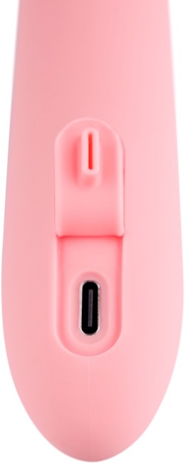 Розовый интерактивный вибратор-кролик с толкающими бусинами «Mora Neo» от «Svakom» 