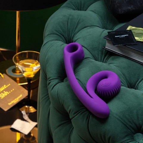 Вибратор для двойной стимуляции «Snail CURVE» от «SVibe» (фиолетовый) Вибратор для двойной стимуляции «Snail CURVE» от «SVibe» (фиолетовый)