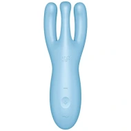 Клиторальный вибростимулятор Connect App «Threesome 4» от «Satisfyer» (голубой)