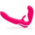 Розовый безремневой страпон «Strap-on » от «Happy Rabbit»