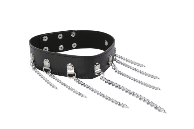 Средний ошейник с цепочками