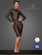 Классическое платье из эластичного фатина, L (чёрный)
