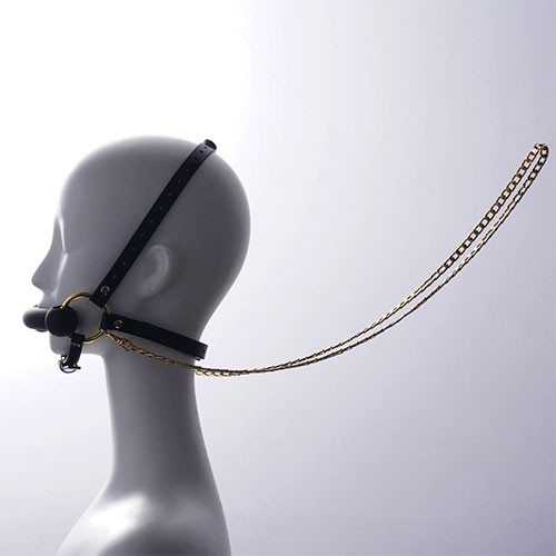 Кляп-бондаж «Adjustable Leather Head Restraint Harness Mouth Gag With Leash» от «UPKO» 