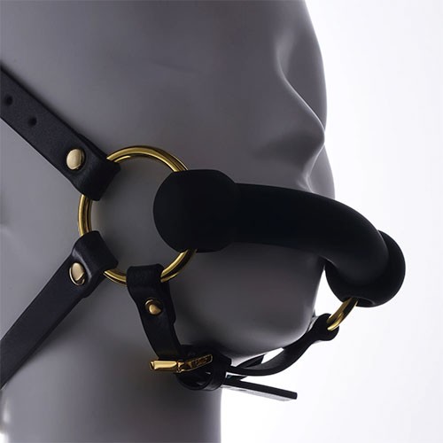 Кляп-бондаж «Adjustable Leather Head Restraint Harness Mouth Gag With Leash» от «UPKO» 