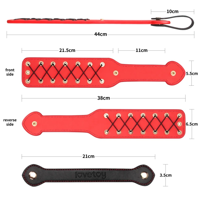 Красный паддл с шнуровкой «Rebellion Reign Rope Paddle» от «Lovetoy» Красный паддл с шнуровкой «Rebellion Reign Rope Paddle» от «Lovetoy»