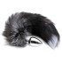 Металлическая анальная пробка с лисьим хвостом «Black and White Fox Tail » от «Alive» (L)