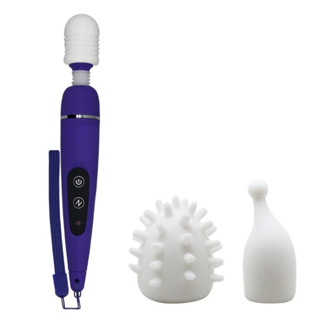 Вибромассажер с 3-мя насадками, 10 скоростей вибрации Вибромассажер с 3-мя насадками, 10 скоростей вибрации