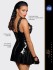 Кокетливое эротическое платье из винила, XL (чёрный)