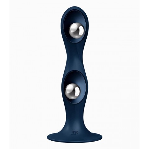 Темно-синий фаллоимитатор «Double Ball-R» от «Satisfyer» 