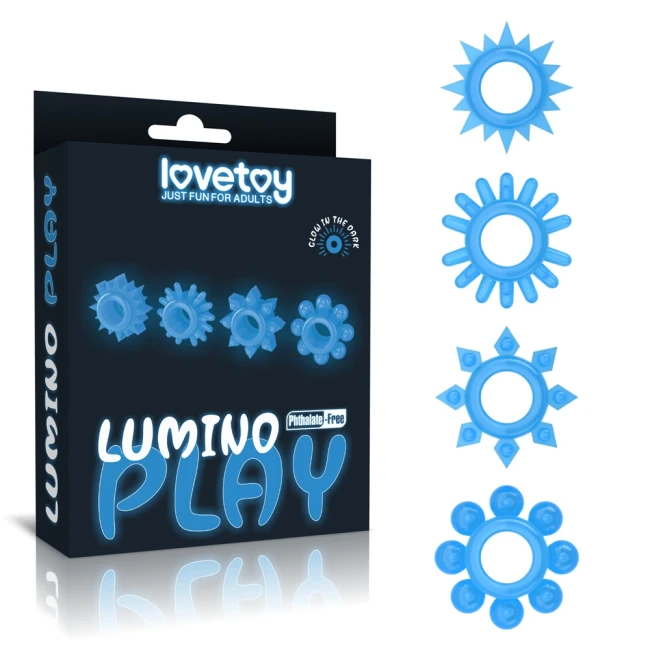 Набор эрекционных колец «Lumino play» от «Lovetoy» (светящиеся в темноте) (4 шт.)