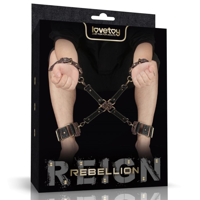 Набор фиксаторов (наручники, оковы для ног) «Rebellion Reign Hogtie Set» от «Lovetoy»