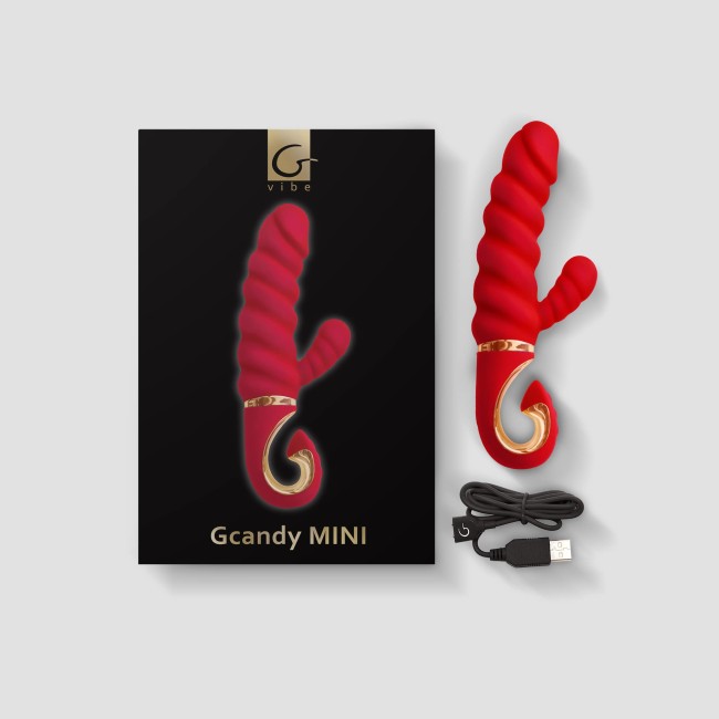 Витой вибратор с клиторальным стимулятором «Gcandy Mini» от «Gvibe»