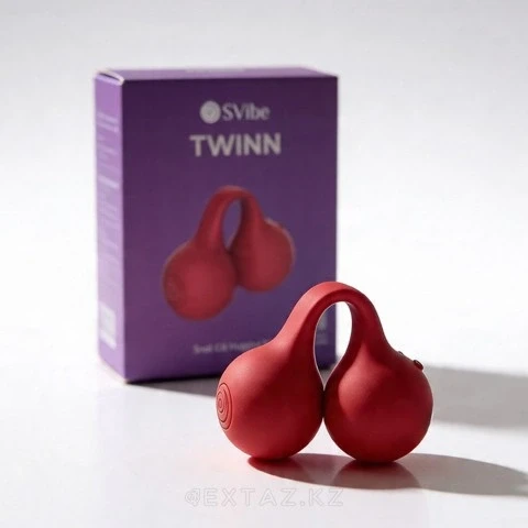 Стимулятор клитора с вибрацией «SVibe Snail TWINN Clit Hugging Vibe» от «SVibe» (вишневый)