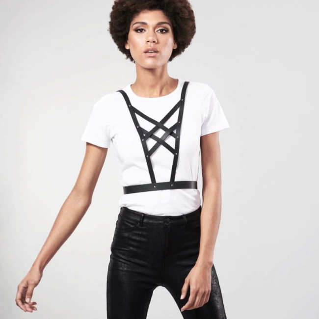 Портупея «Cross Cleavage Harness» от «Bijoux Indiscrets» (чёрный)