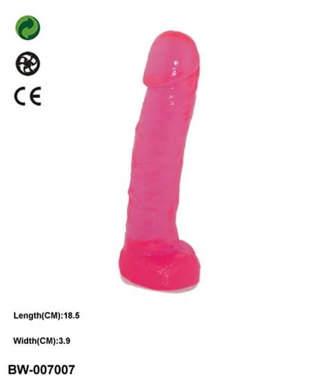 Фалоимитатор гелевый с мошонкой (18,5 см) Фалоимитатор гелевый с мошонкой (18,5 см)