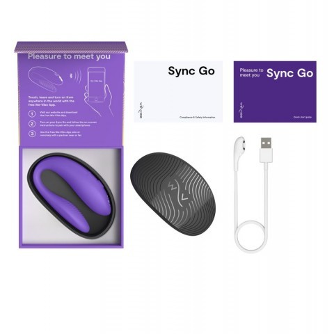 Смарт-вибромассажер для пар «Sync Go» от «We-Vibe» (светло-фиолетовый)  Смарт-вибромассажер для пар «Sync Go» от «We-Vibe» (светло-фиолетовый)