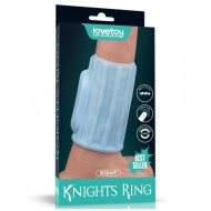 Голубая насадка на пенис с вибрацией «Ridge Knights Ring» от «Lovetoy»