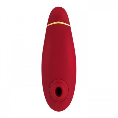 Стимулятор клитора бесконтактный «Premium» от «Womanizer» (красный/золотой)