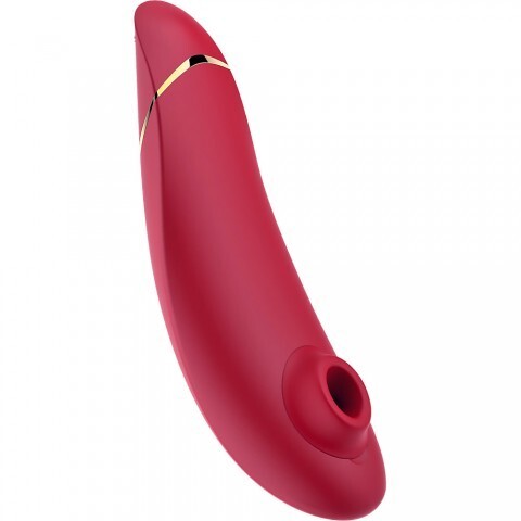 Стимулятор клитора бесконтактный «Premium» от «Womanizer» (красный/золотой)
