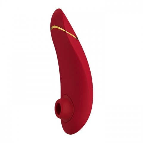 Стимулятор клитора бесконтактный «Premium» от «Womanizer» (красный/золотой)