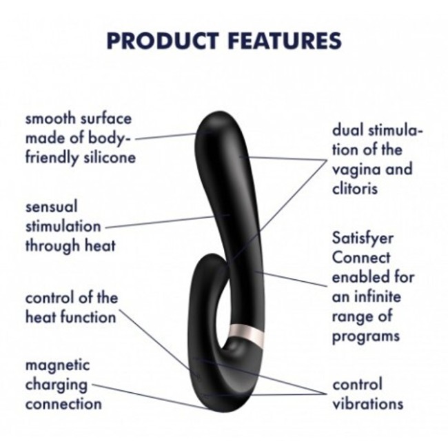Смарт вибратор кролик с подогревом «Heat Wave Connect App » от «Satisfyer» (чёрный) Смарт вибратор кролик с подогревом «Heat Wave Connect App » от «Satisfyer» (чёрный)