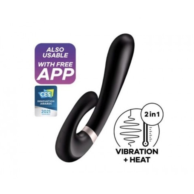 Смарт вибратор кролик с подогревом «Heat Wave Connect App » от «Satisfyer» (чёрный) Смарт вибратор кролик с подогревом «Heat Wave Connect App » от «Satisfyer» (чёрный)