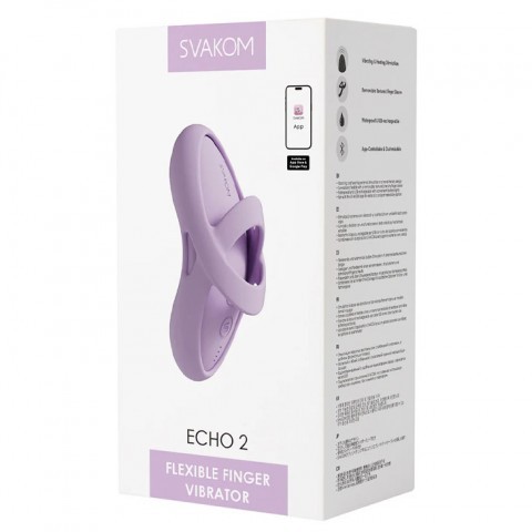 Сиреневая вибронасадка на палец с функцией нагрева «Echo 2» от «Svakom» Сиреневая вибронасадка на палец с функцией нагрева «Echo 2» от «Svakom»