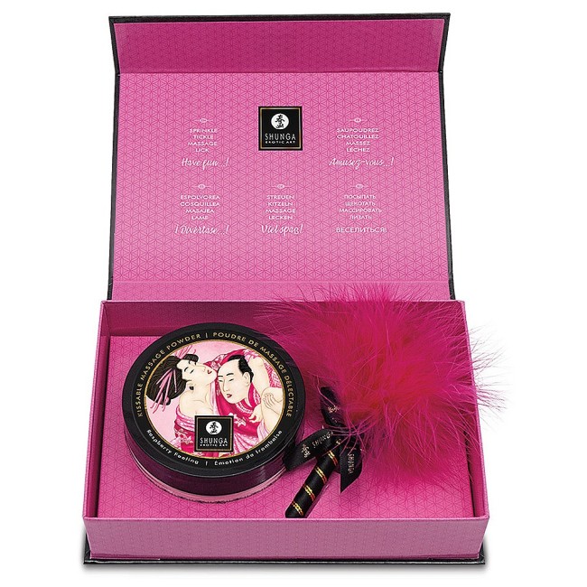 Пудра для тела массажная со вкусом «Малина» «KISSABLE MASSAGE POWDER LUSCIUOS» от «SHUNGA»