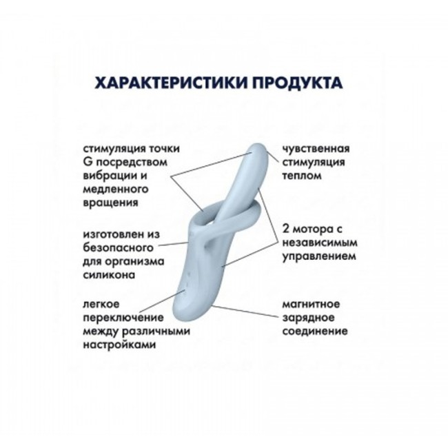 Вибратор с ротацией c подогревом «Heat Flex 4» от «Satisfyer» (голубой) Вибратор с ротацией c подогревом «Heat Flex 4» от «Satisfyer» (голубой)