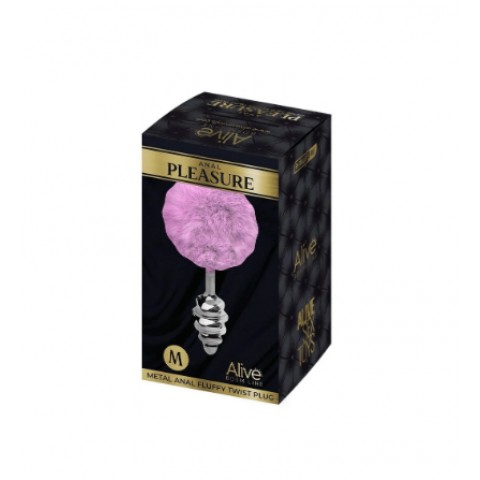 Металлическая анальная пробка - фиолетовый хвостик «Fluffy Twist» от «Alive» (M: 8х3,4 см) Металлическая анальная пробка - фиолетовый хвостик «Fluffy Twist» от «Alive» (M: 8х3,4 см)